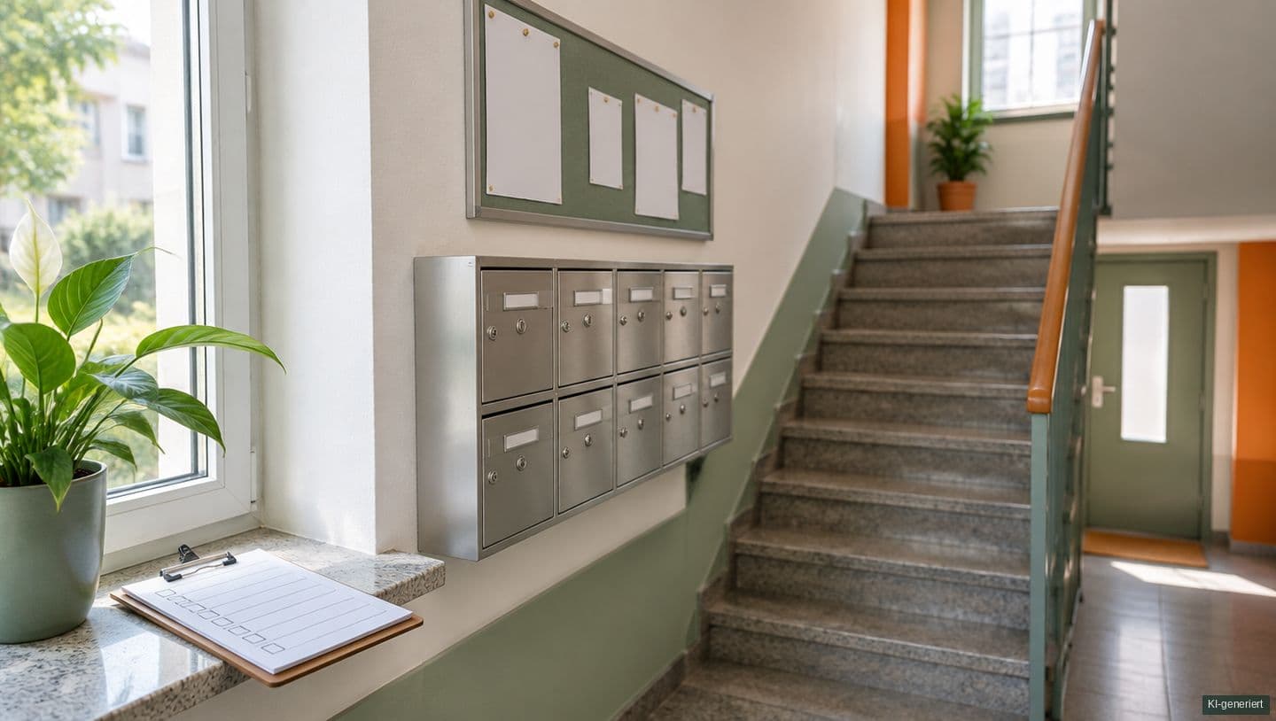 KI-generiertes Titelbild: Aufgaben der Hausverwaltung in der WEG: Pflichten, Befugnisse und Checkliste
